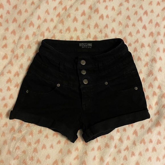 High Rise Black Shorts - Picture 3 of 4
